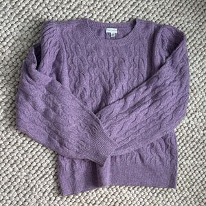 Current Air Lavender Cable Knit Sweater